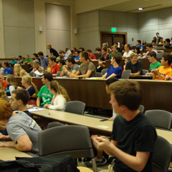 A full house for the Math for Everyone Lecture in Sept 2013