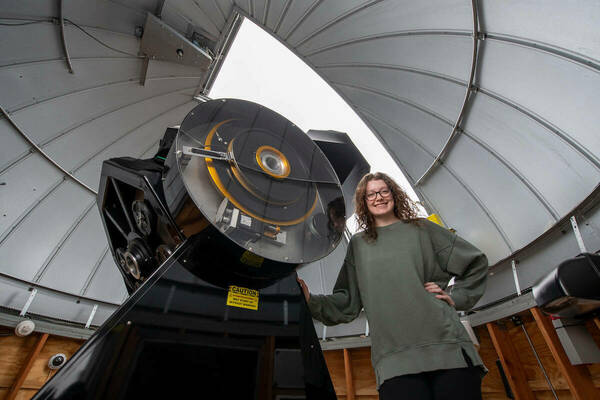 McKenna Leichty with Krizmanich telescope