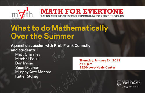 Math for Everyone: What do do Mathematically Over the Summer