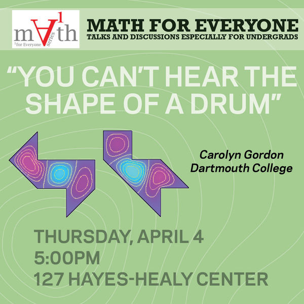 Math for Everyone: You can't hear the shape of a drum