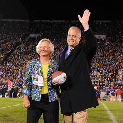 Matthew Gursky honored during the Notre Dame vs USC game