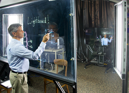 Lightboard provides new, innovative technology for teaching in the