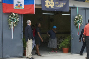 Notre Dame Haiti Program dedicates new salt facility