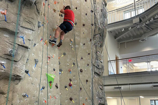 Belayer on Duncan wall