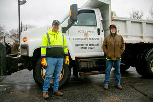 Landscape crew members volunteer for Mulch Madness