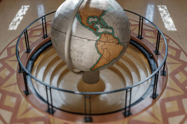Large globe in Hurley Hall