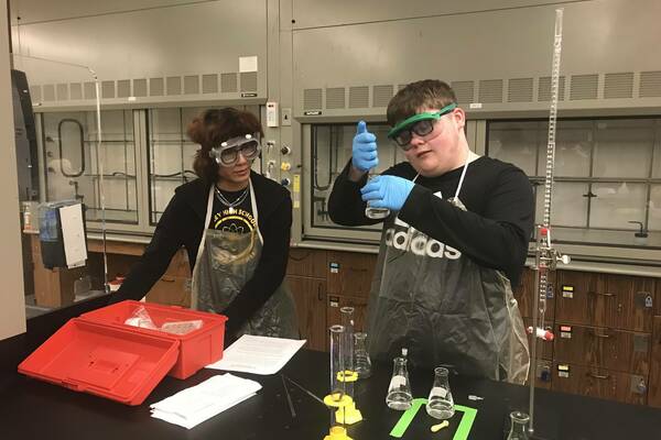 Science Olympiad: student in lab