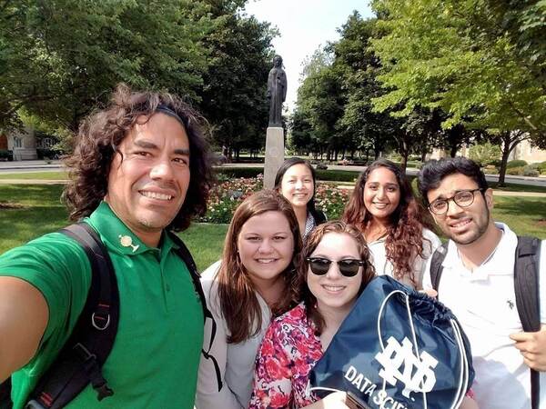 Students in the Class of 2019 on campus during Immersion.