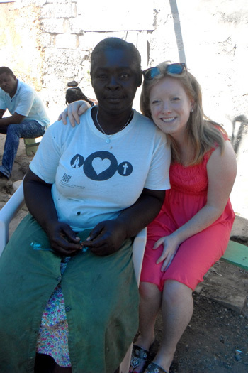 Emily Conron conducts field work in Haiti
